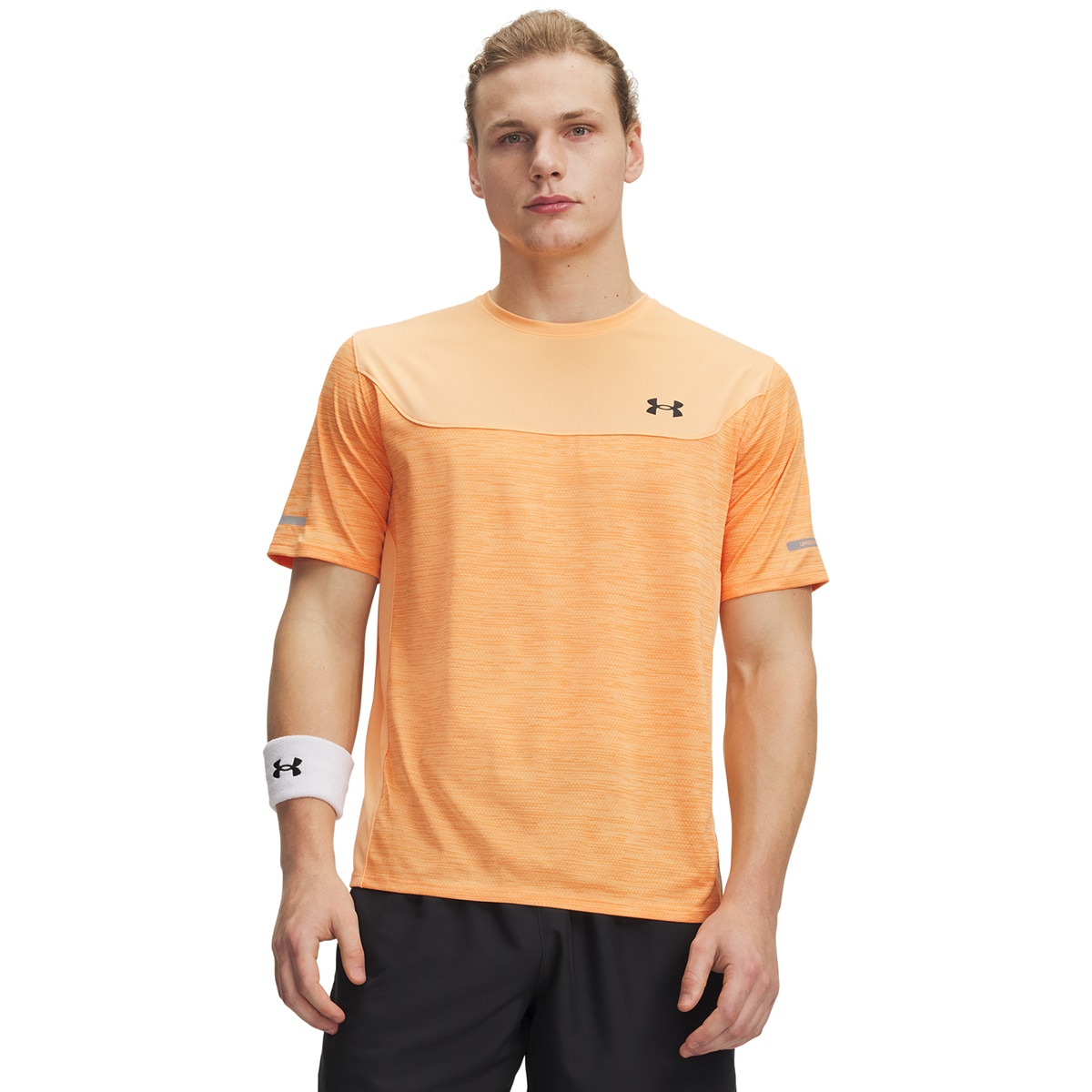 T-shirt de Training de Homem UA Tech Utility SS Laranja-1