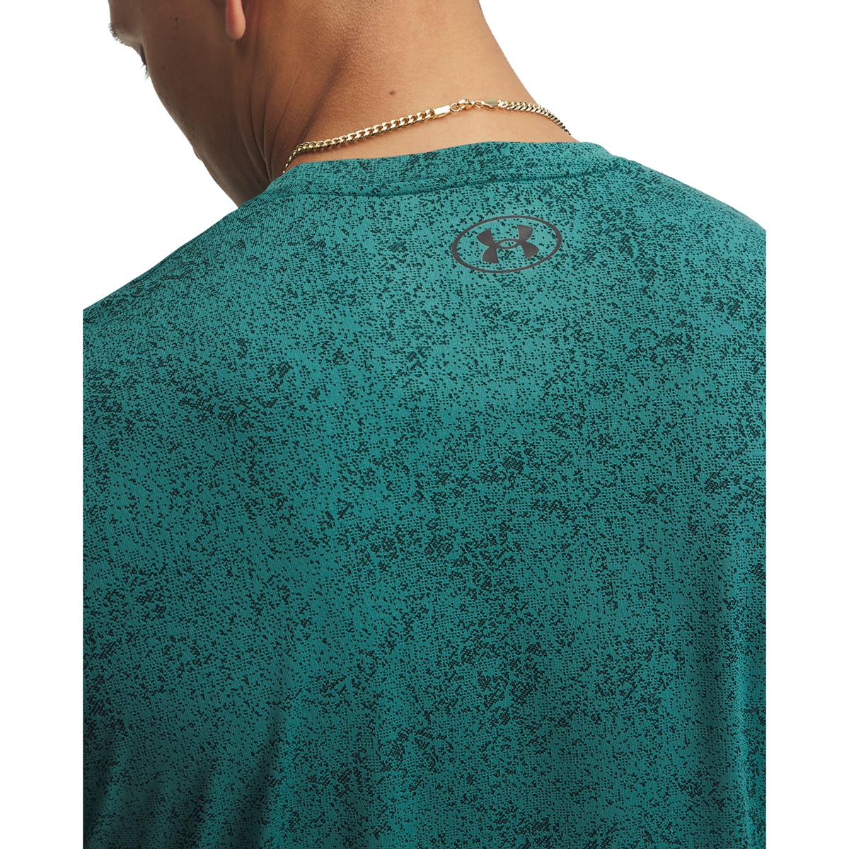 T-shirt de Training de Homem UA Tech Tee Pixelate Verde-escuro-3