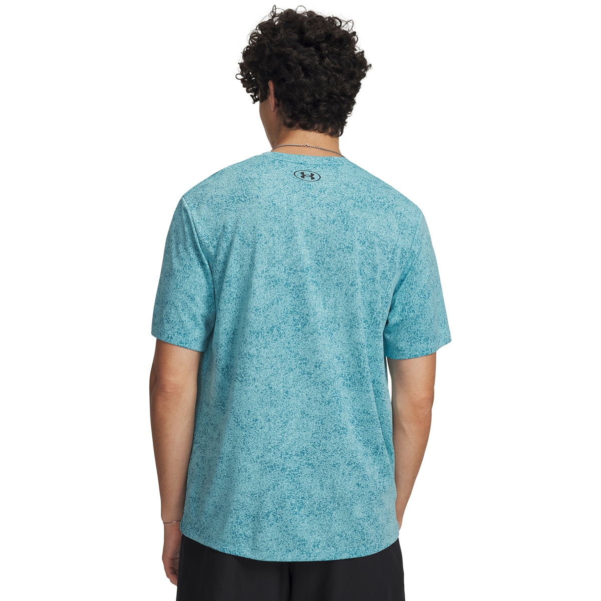 T-shirt de Training de Homem UA Tech Tee Pixelate Azul Céu-2
