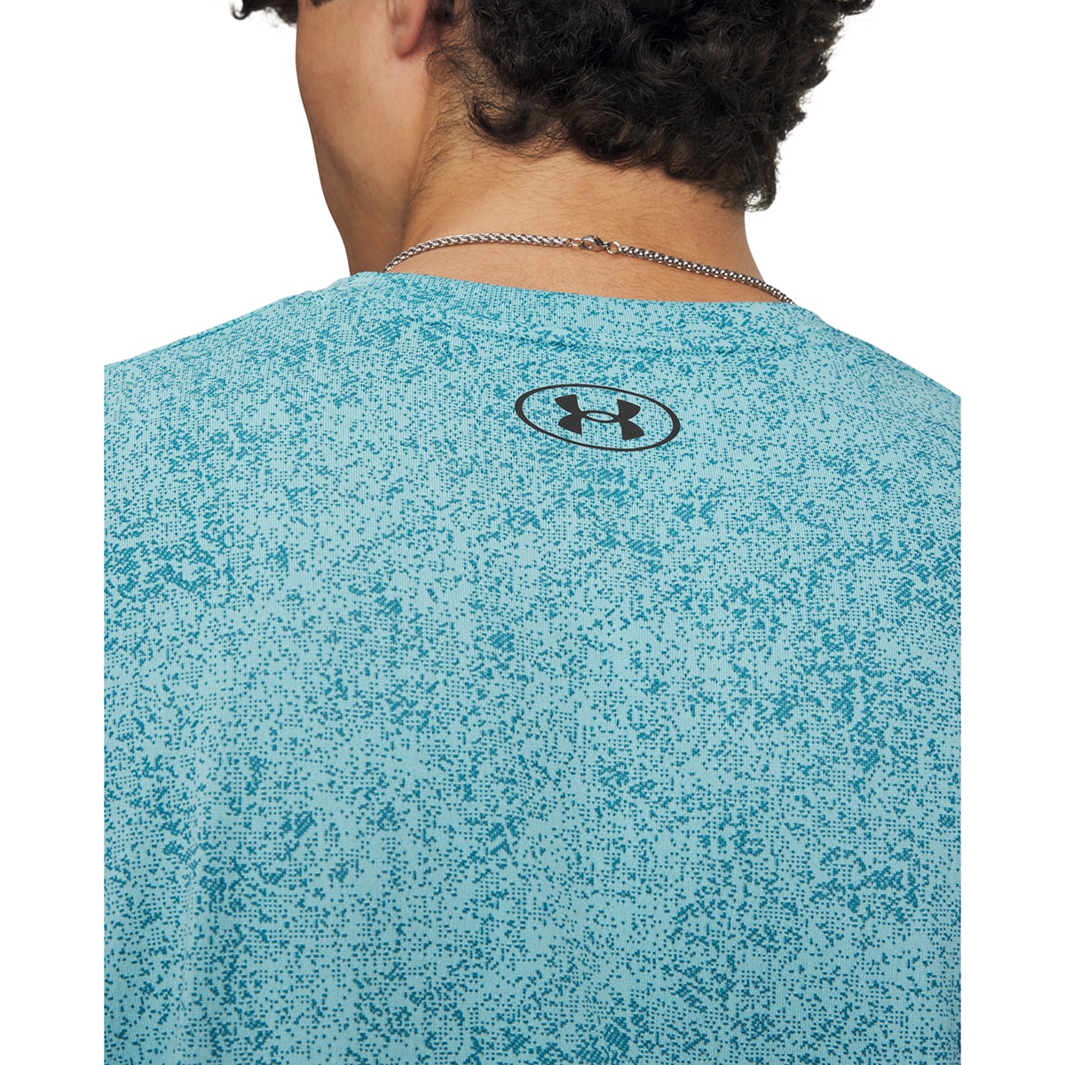 T-shirt de Training de Homem UA Tech Tee Pixelate Azul Céu-3
