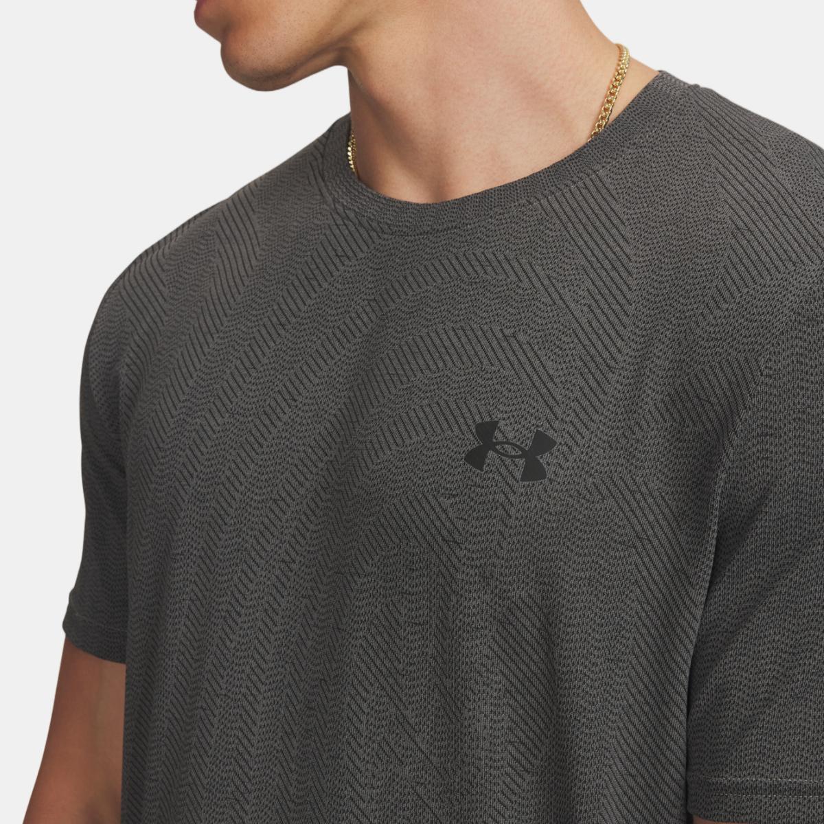 T-shirts de Homem Training Vanish Seamless Novelty SS Verde-acinzentado-3