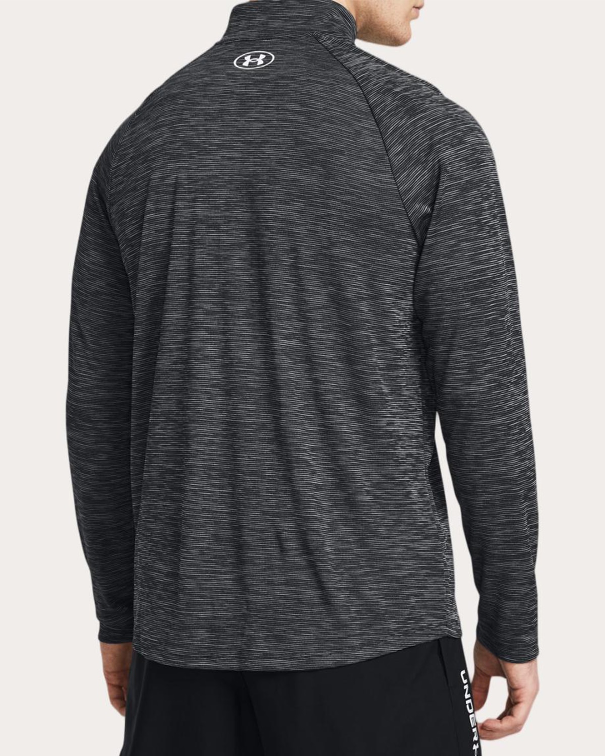 Sudadera de hombre UA Tech Textured 1/2 Zip Under Armour - Negro / Blanco Negro / Blanco-2