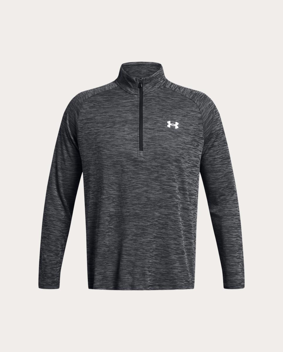 Sudadera de hombre UA Tech Textured 1/2 Zip Under Armour - Negro / Blanco Negro / Blanco-4
