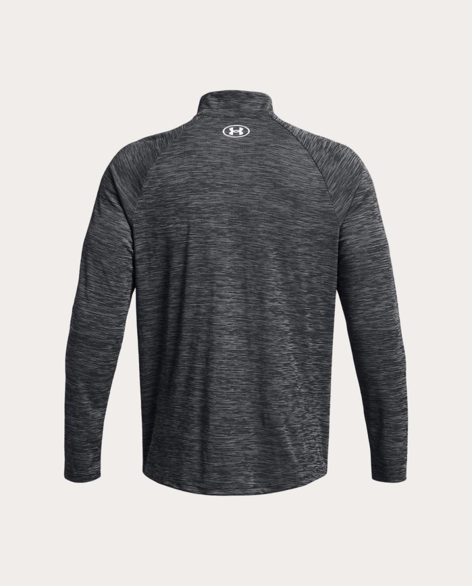 Sudadera de hombre UA Tech Textured 1/2 Zip Under Armour - Negro / Blanco Negro / Blanco-5