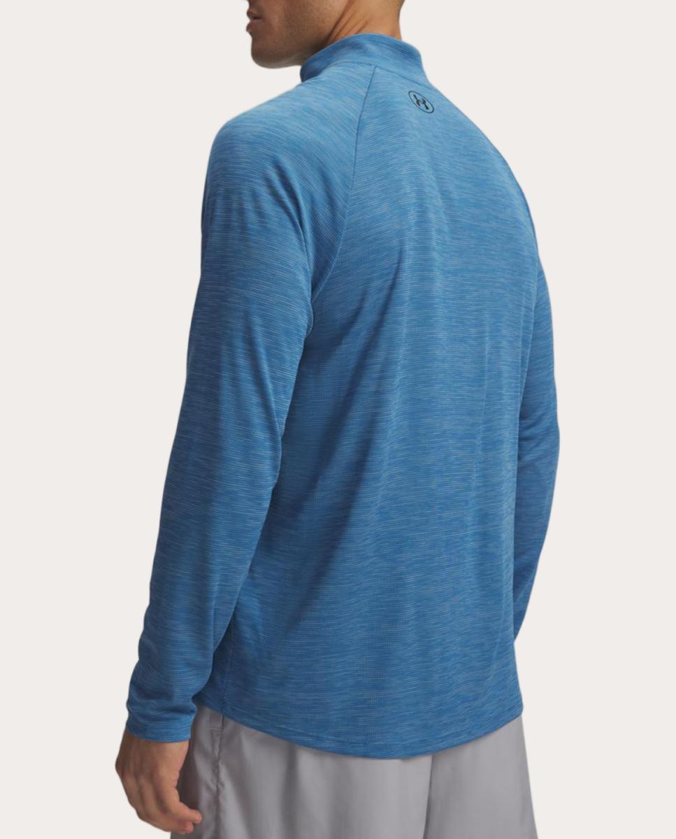 Sweatshirt de Homem UA Tech Textured 1/2 Zip Azul-2