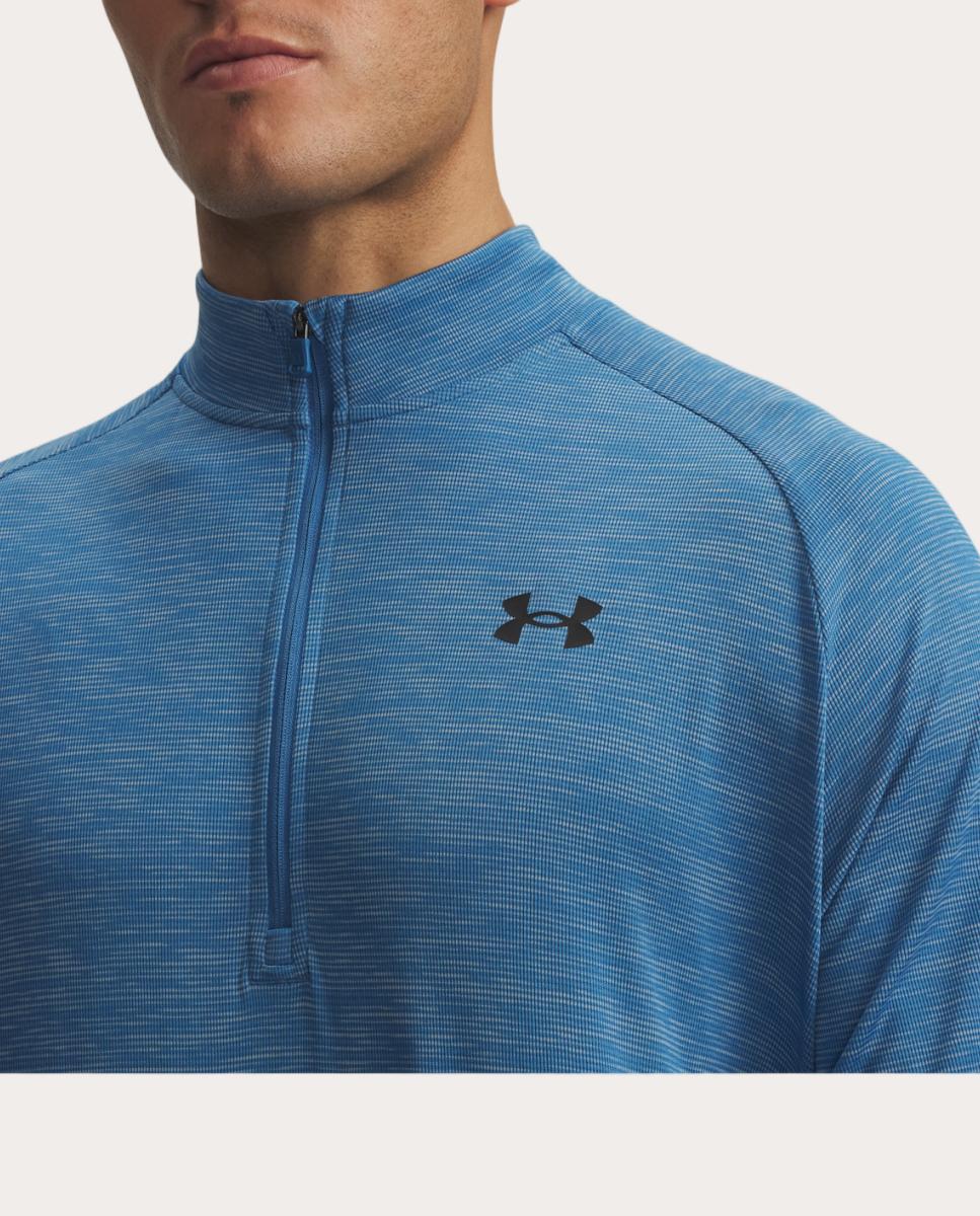 Sweatshirt de Homem UA Tech Textured 1/2 Zip Azul-3