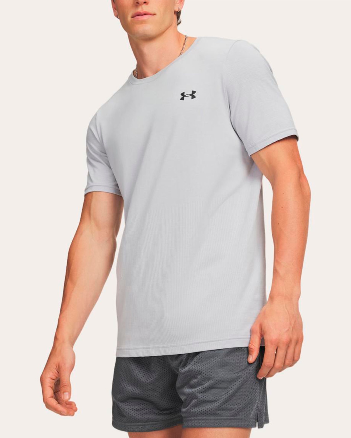T-shirt de Homem UA Vanish Elite Seamless SS Cinzento médio-1