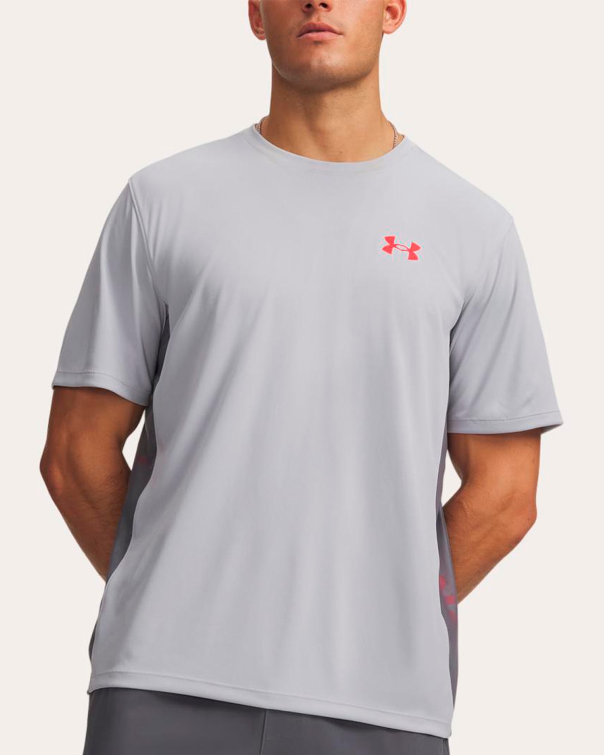 T-shirt de Homem UA Tech Utility SS Cinzento médio-1