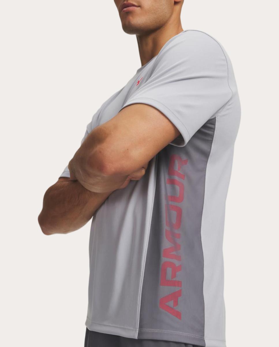 T-shirt de Homem UA Tech Utility SS Cinzento médio-3