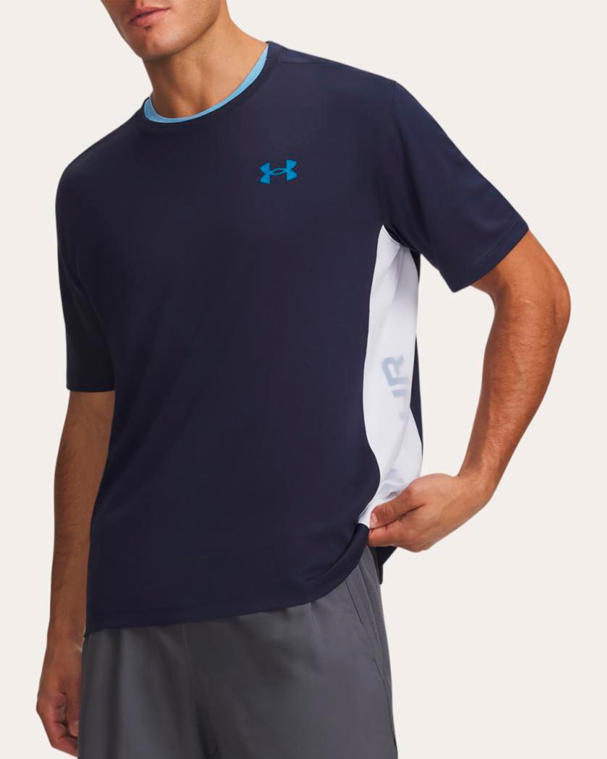 T-shirt de Homem UA Tech Utility SS Azul-noite-1