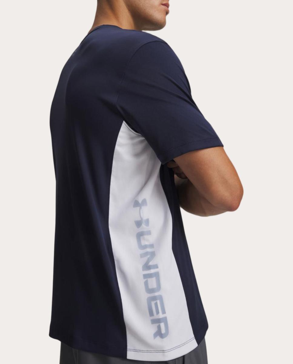 T-shirt de Homem UA Tech Utility SS Azul-noite-3