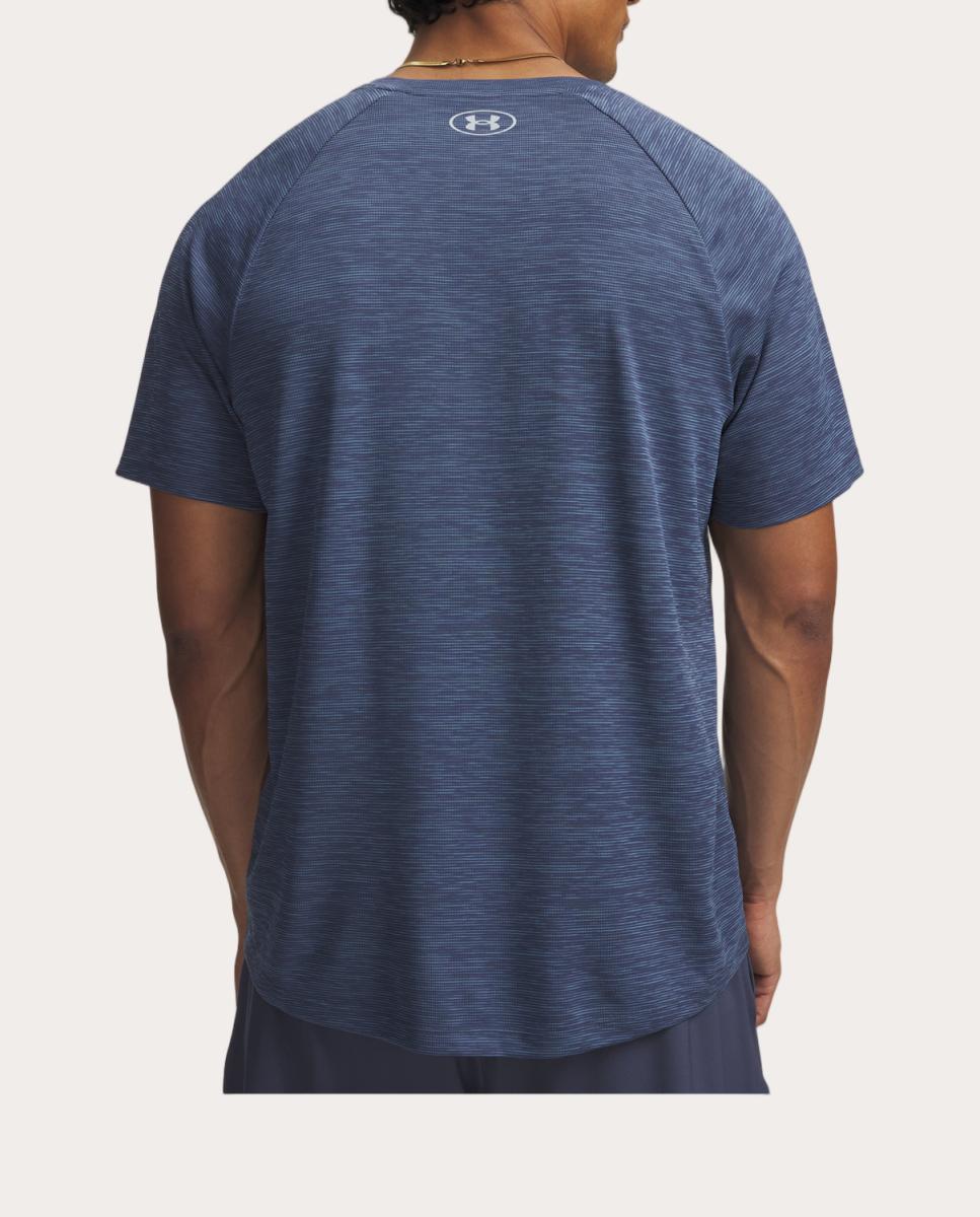 T-shirt de Homem UA Tech Textured SS Cinzento azulado-2