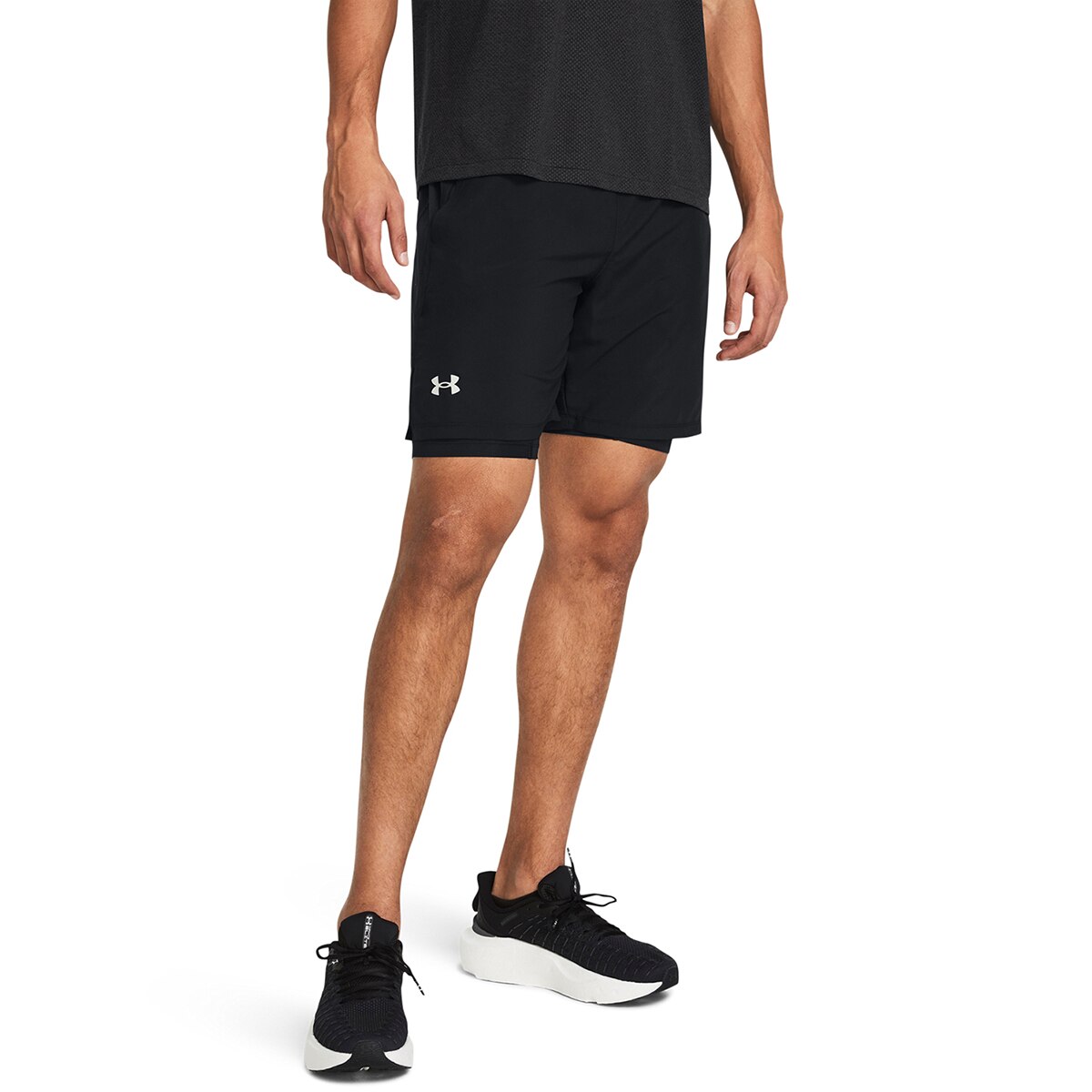 Imagem 0 de Calções de Running de Homem Ua Launch 7'' 2-In-1 Shorts-Blk