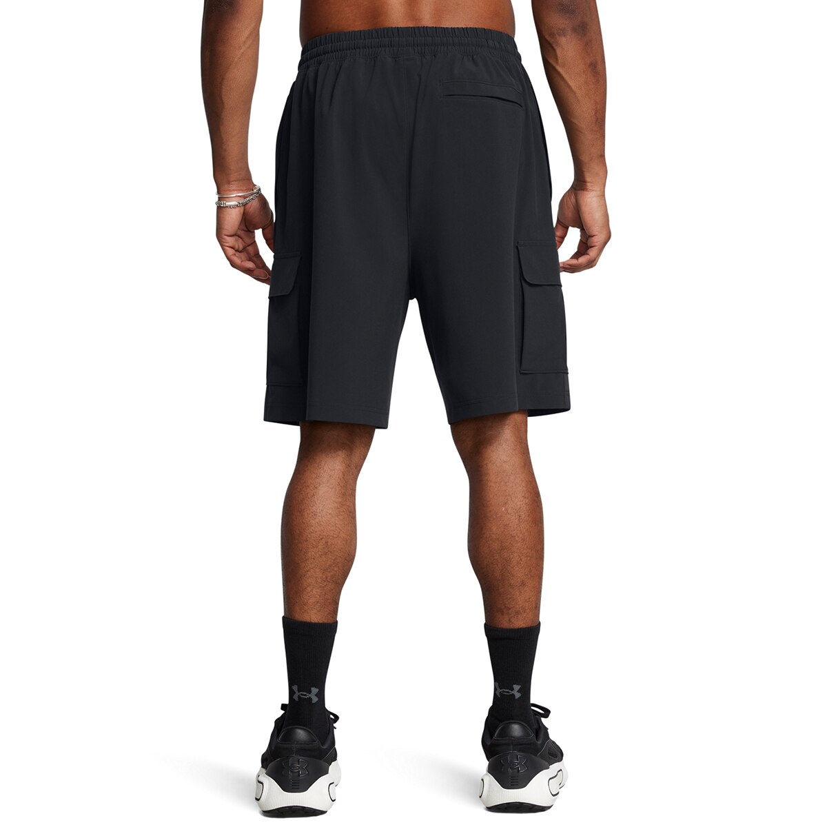 Calções de Homem UA Vibe Woven Cargo Short Preto / Branco-2