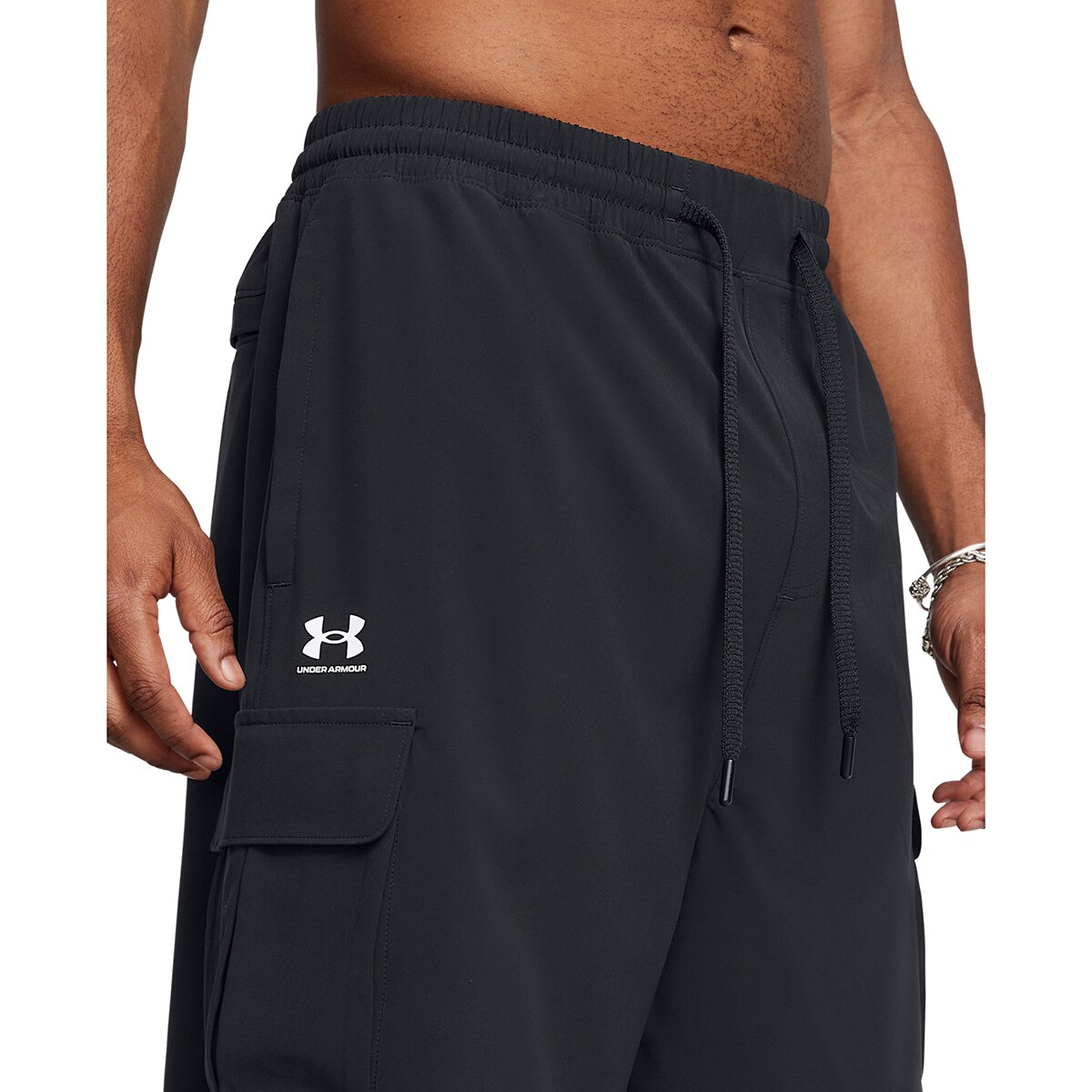 Calções de Homem UA Vibe Woven Cargo Short Preto / Branco-6