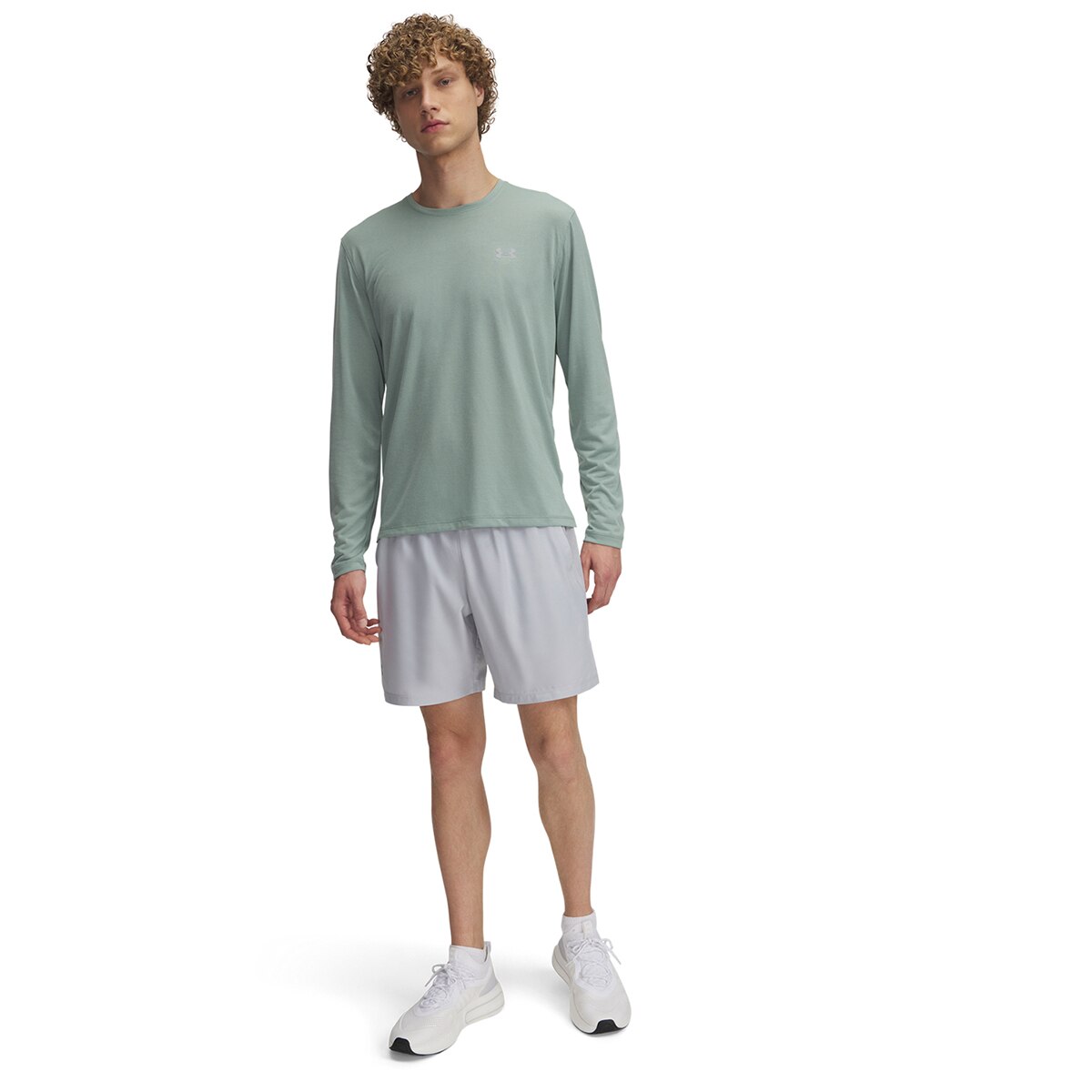 Calções de Homem UA Launch 7'' Shorts Cinzento médio-3