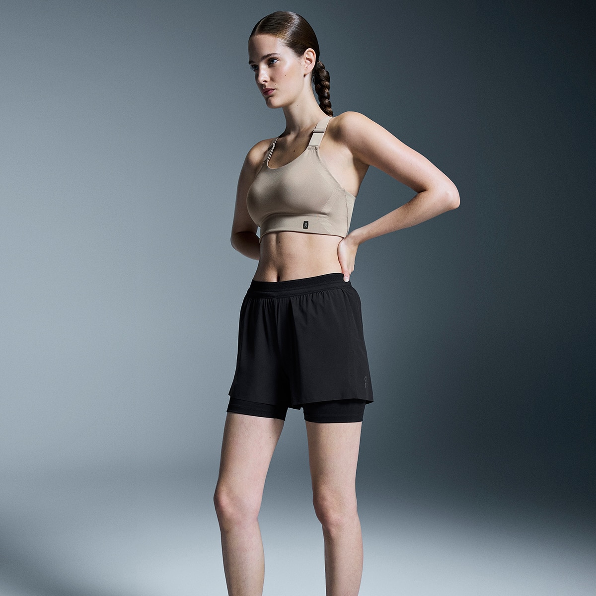 Pantalón corto de mujer 3" Performance 2/1 Shorts ON - Negro Negro-4