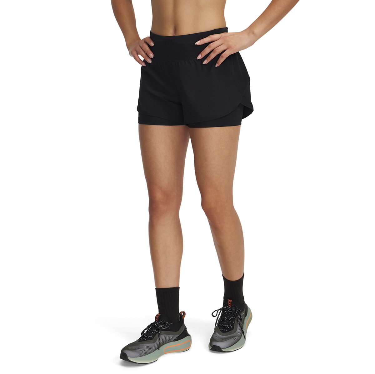 Calções de Mulher UA Launch Pro 3" 2in1 Shorts Preto-1