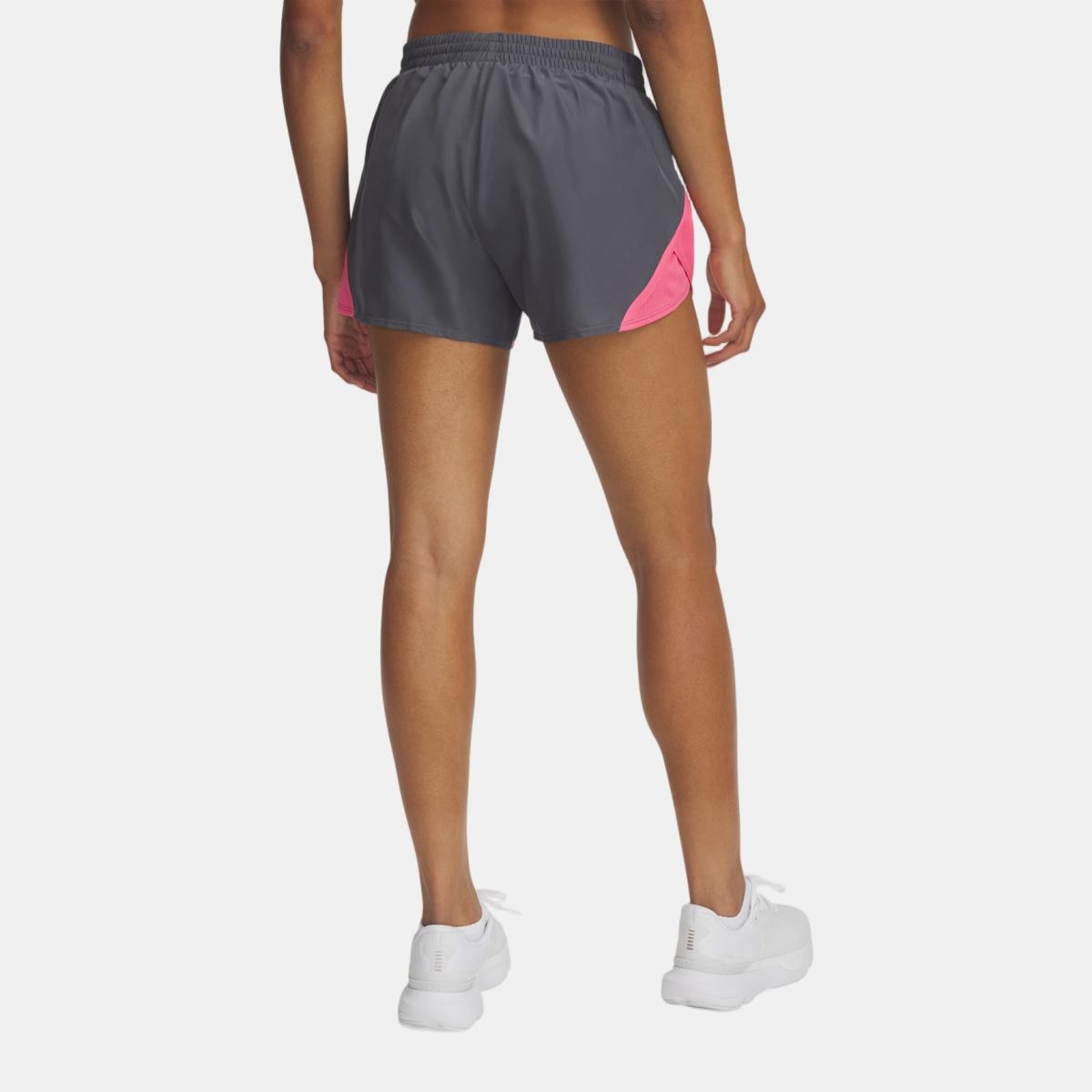 Calções de Running de Mulher UA Fly By 3'' Shorts Cinzento-granito-2