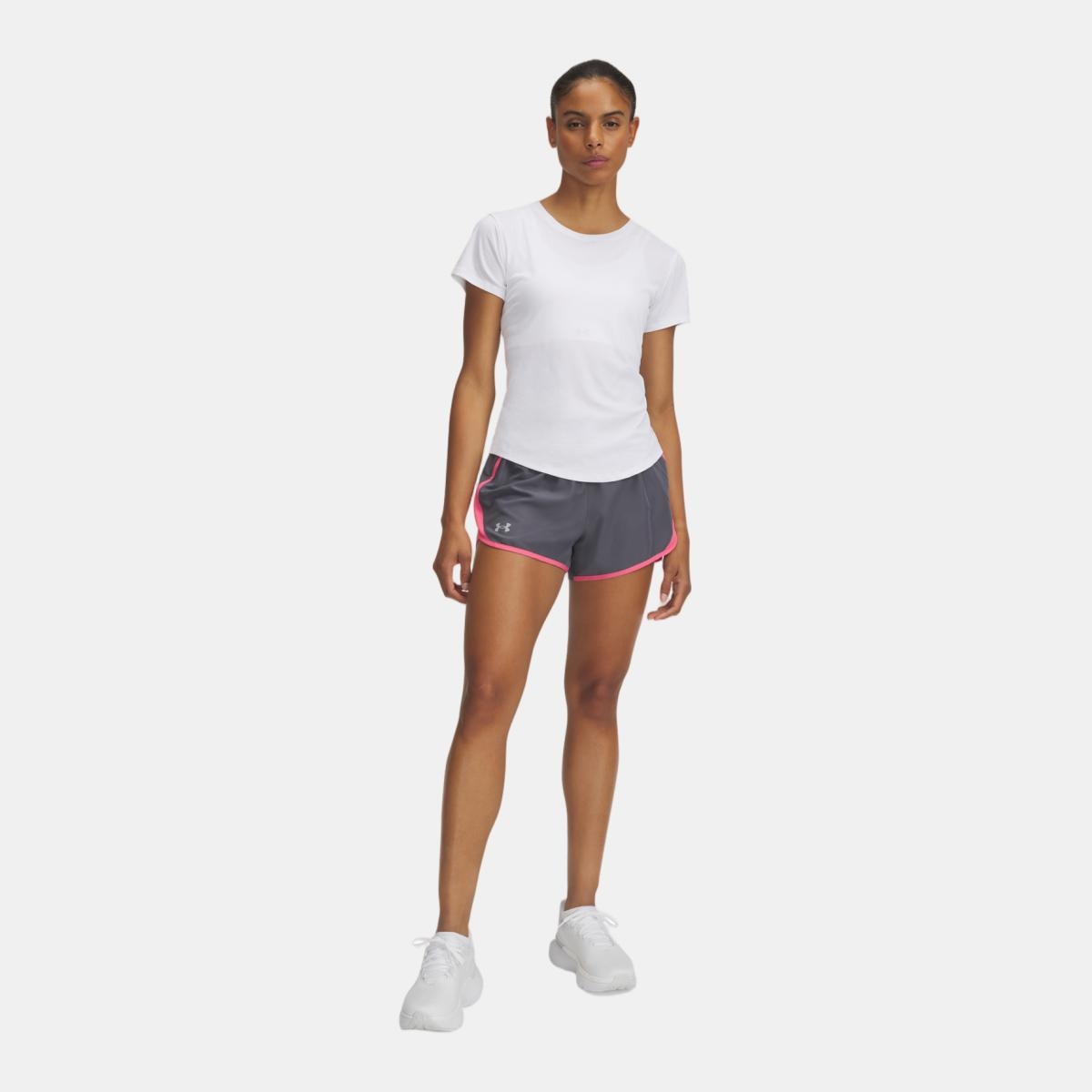 Calções de Running de Mulher UA Fly By 3'' Shorts Cinzento-granito-3