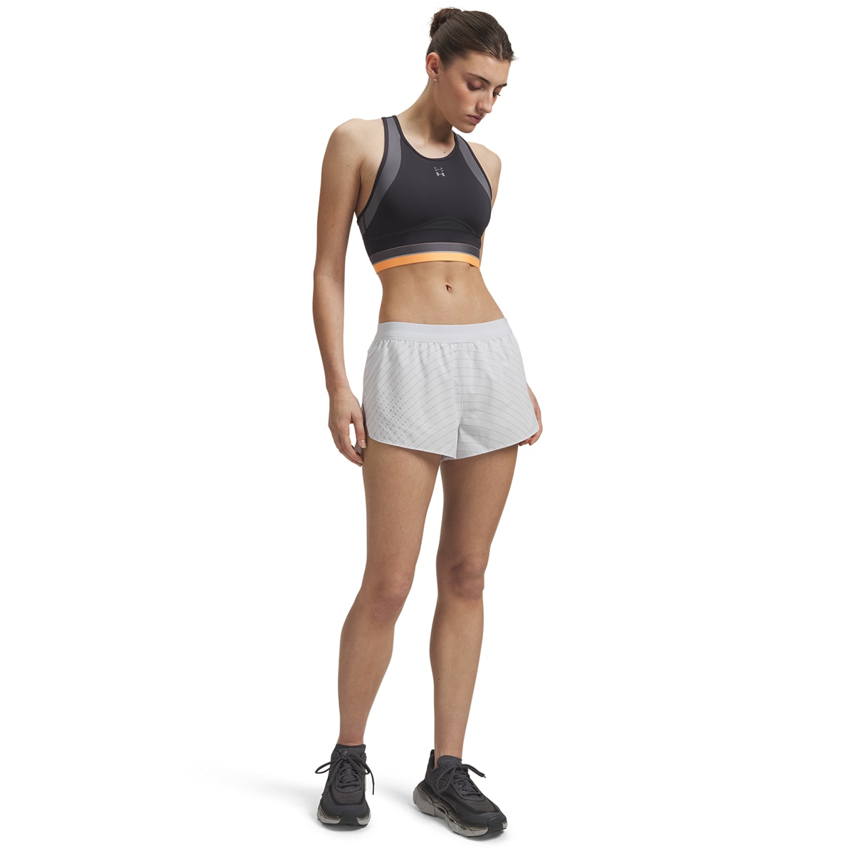 Calções de Running de Mulher UA Halo Run Reflective Short Cinzento-claro-3