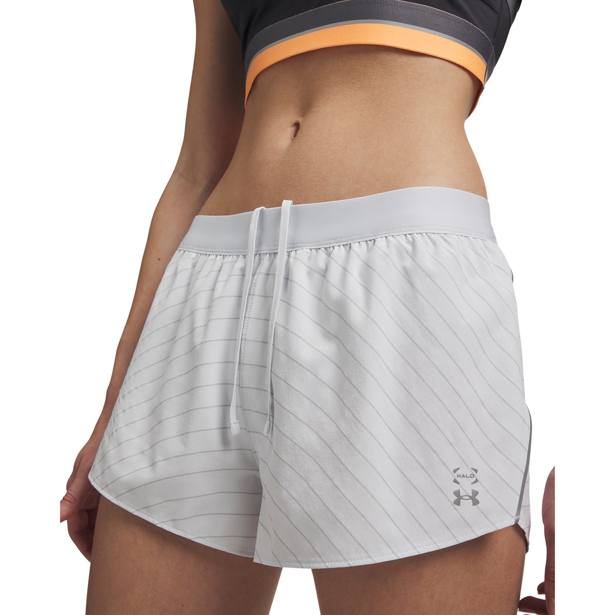 Calções de Running de Mulher UA Halo Run Reflective Short Cinzento-claro-5