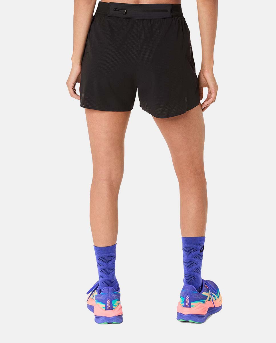 Calções de Mulher Metarun Split Shorts Pretos-2