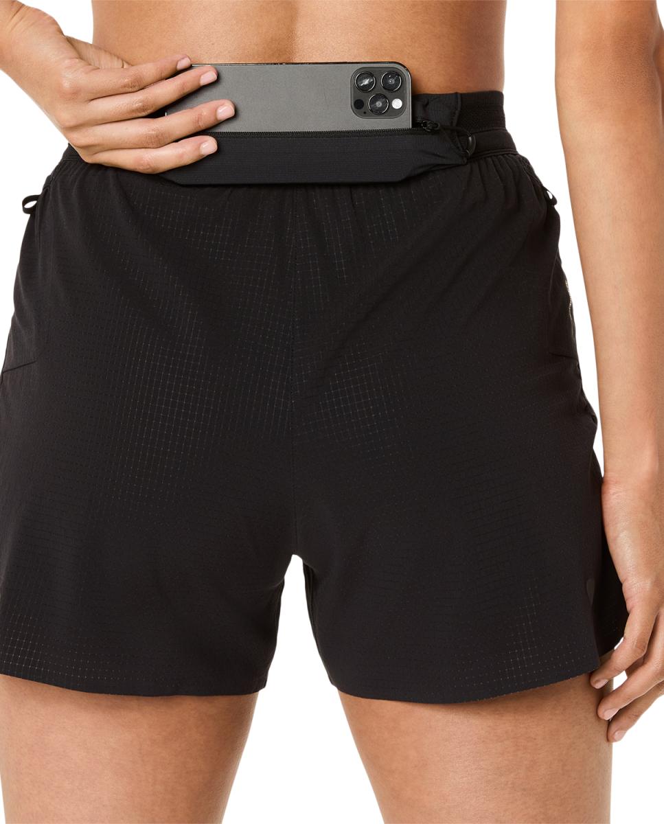Calções de Mulher Metarun Split Shorts Pretos-11
