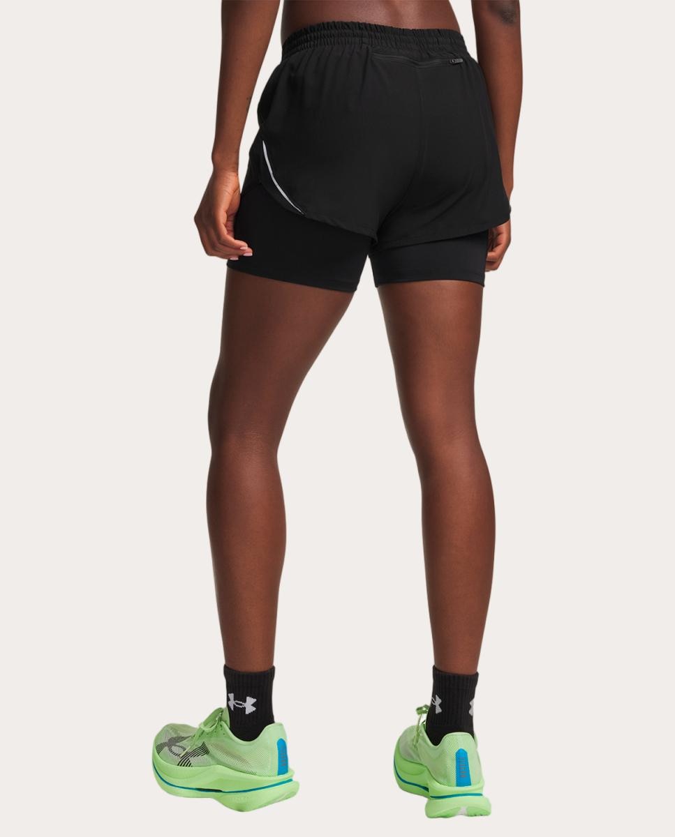 Calções de Mulher UA Velociti Pro 4" 2n1 Short Preto-2