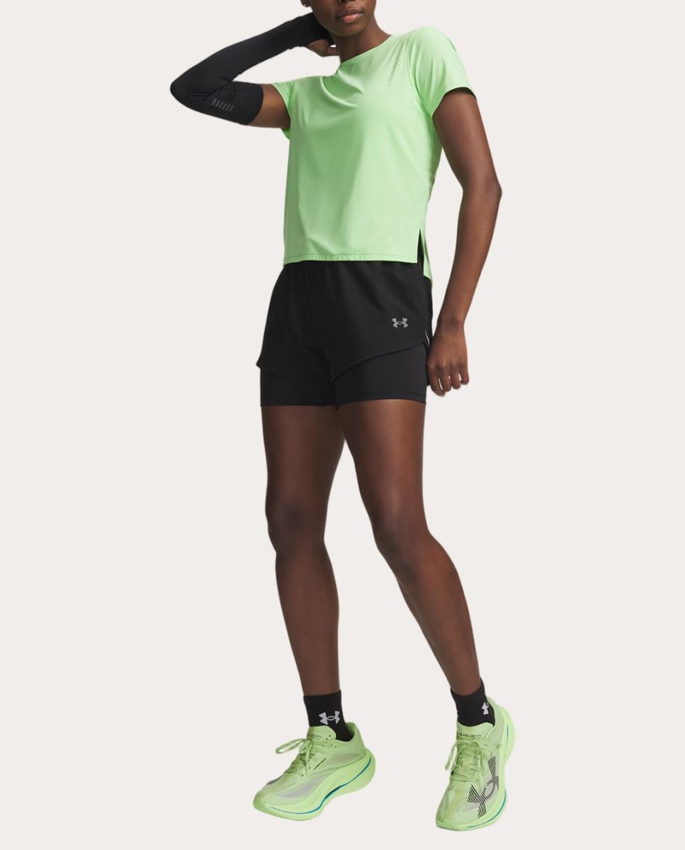Calções de Mulher UA Velociti Pro 4" 2n1 Short Preto-4