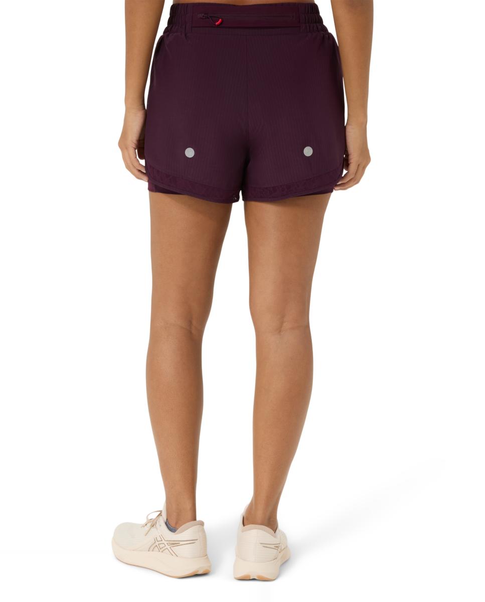 Imagen 2 de Pantalón corto de mujer Nagino Run 2-N-1 Short Asics - Remolacha Remolacha