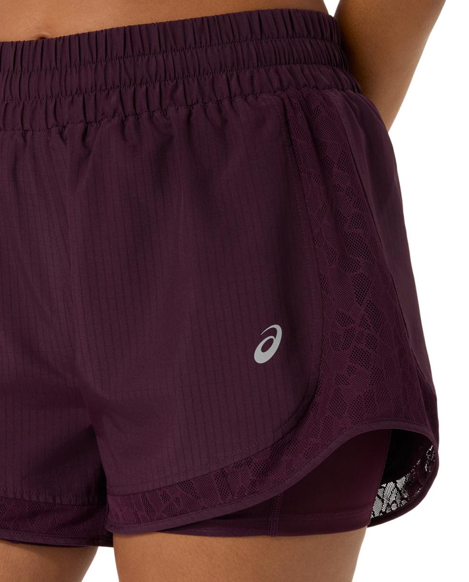 Imagen 4 de Pantalón corto de mujer Nagino Run 2-N-1 Short Asics - Remolacha Remolacha