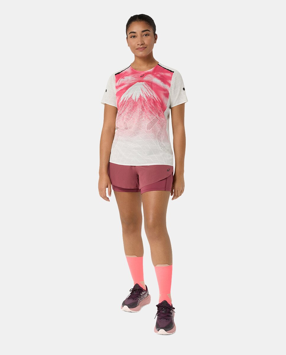 Calções de Mulher Fujitrail Elite Short Vermelho / Roxo-3