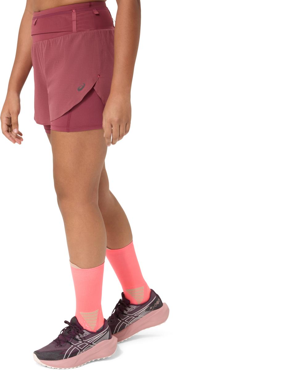 Calções de Mulher Fujitrail Elite Short Vermelho / Roxo-4