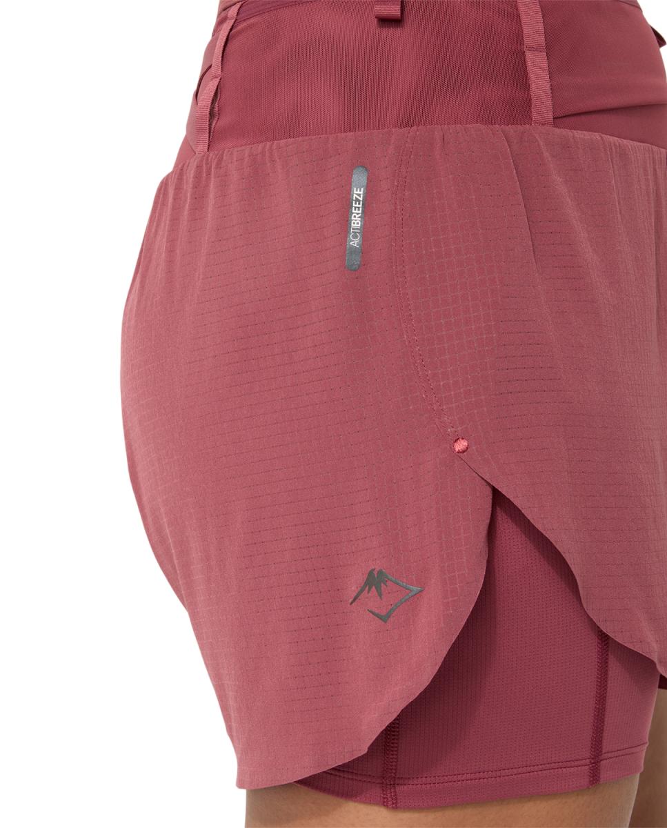 Calções de Mulher Fujitrail Elite Short Vermelho / Roxo-7