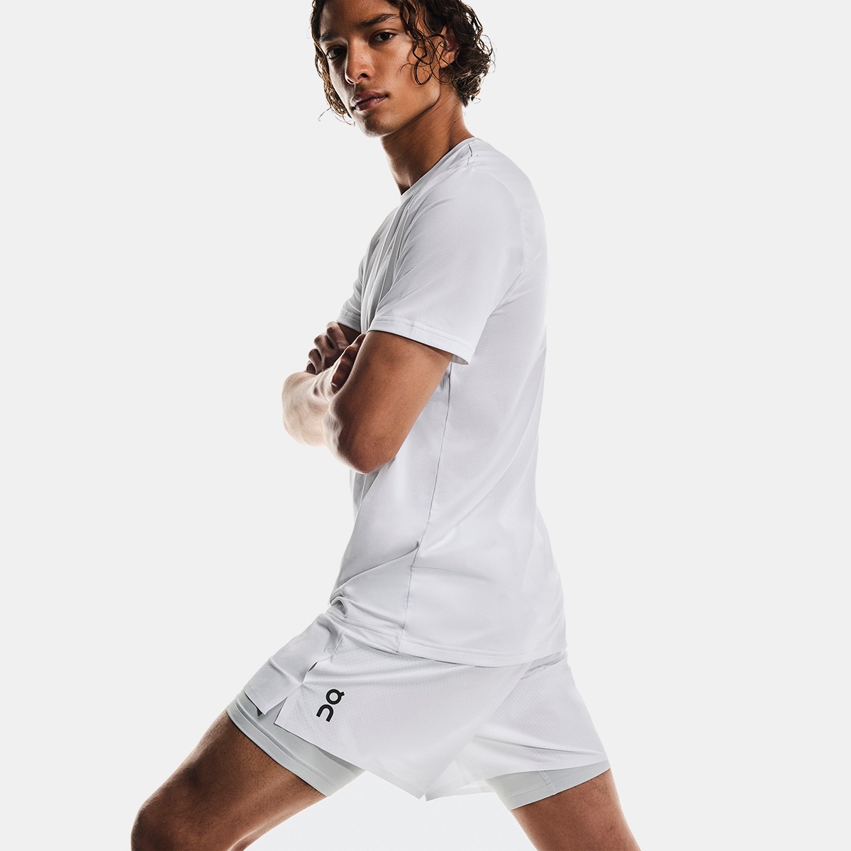 Pantalón corto de hombre 5" Performance 2/1 Shorts On - Blanco Blanco-7