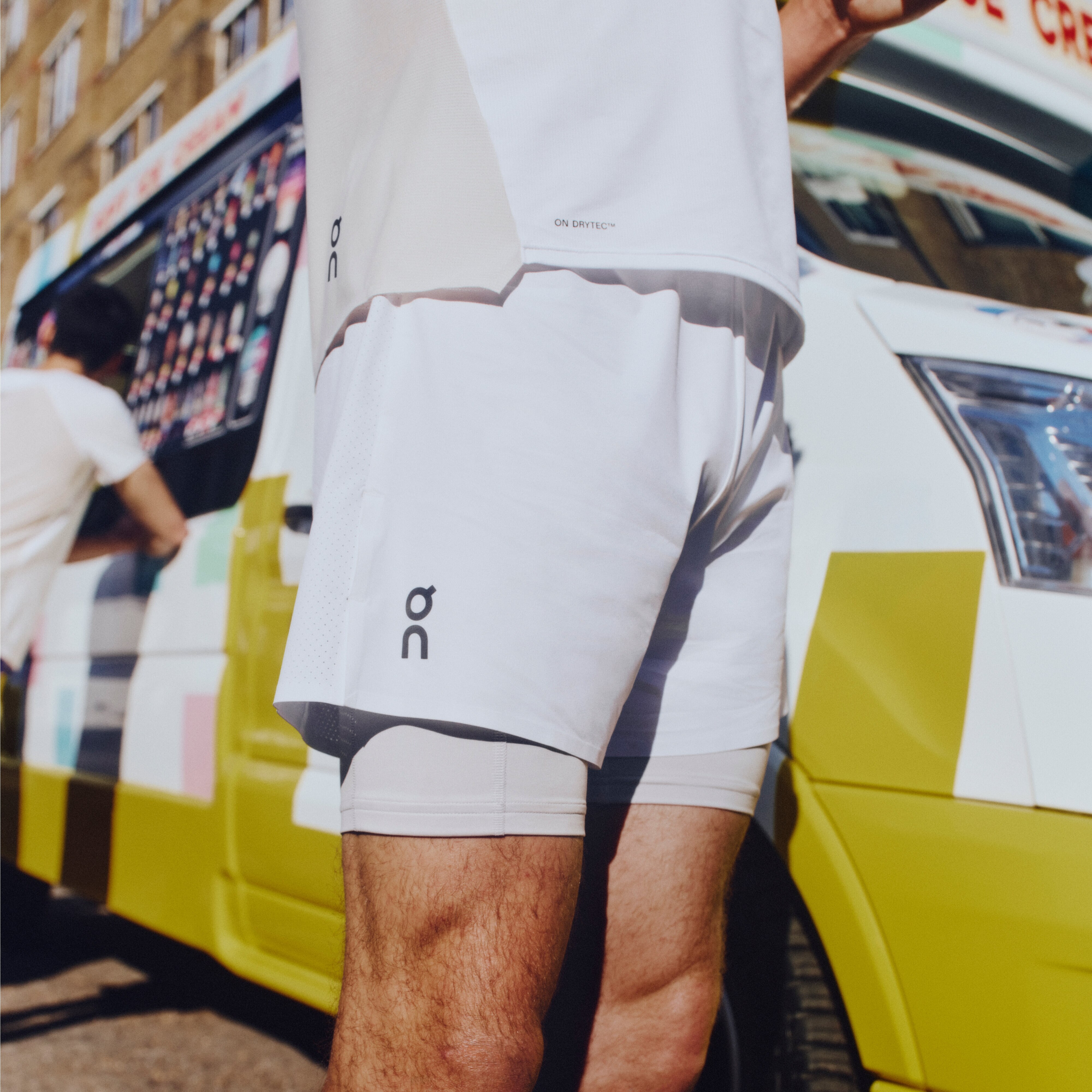 Pantalón corto de hombre 5" Performance 2/1 Shorts On - Blanco Blanco-8
