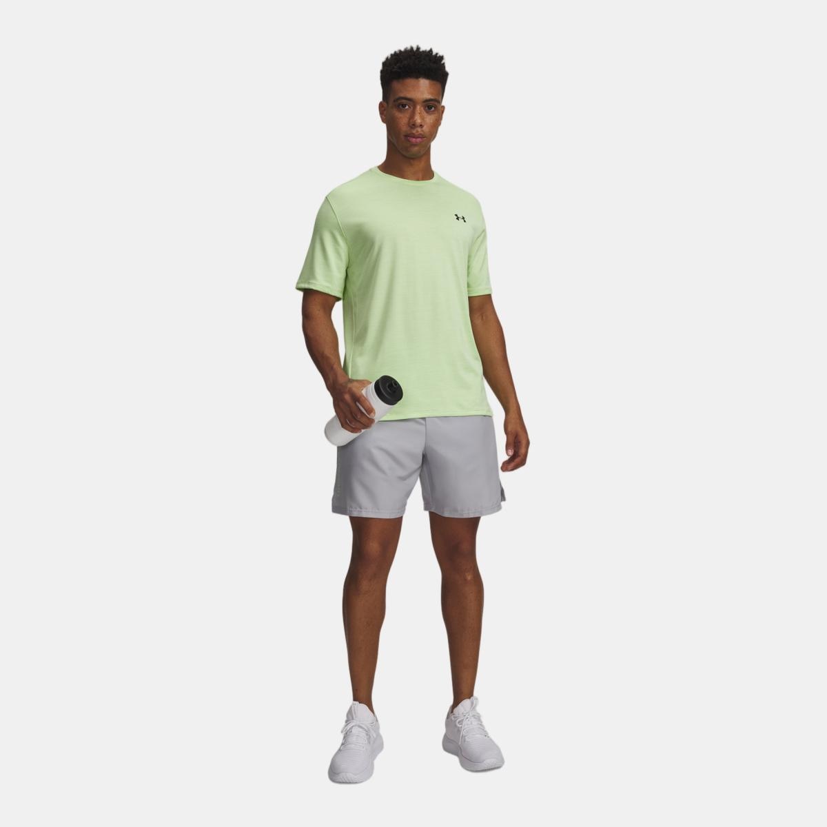 Calções de Homem Training UA Tech Woven Wordmark Short Cinzento médio-3
