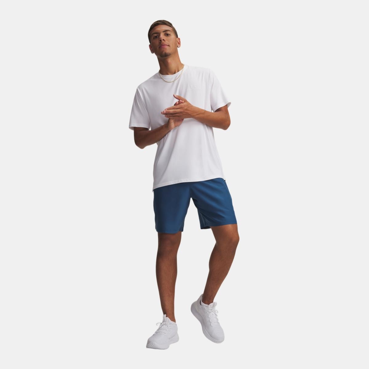 Calções de Homem Training UA Tech Woven Wordmark Short Azul-escuro-3