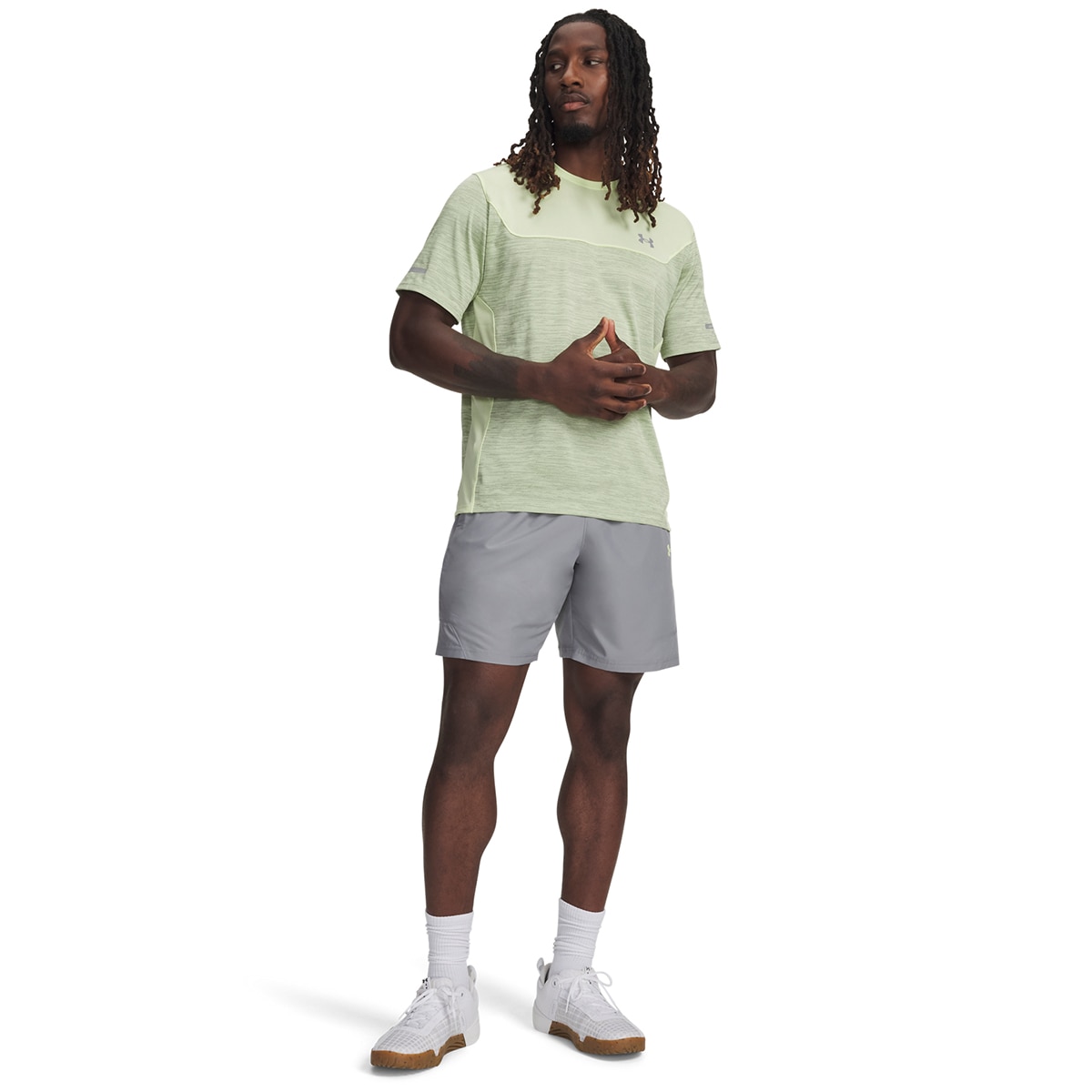Calções de Training de Homem UA Tech Utility Shorts Cinzento-aço-3