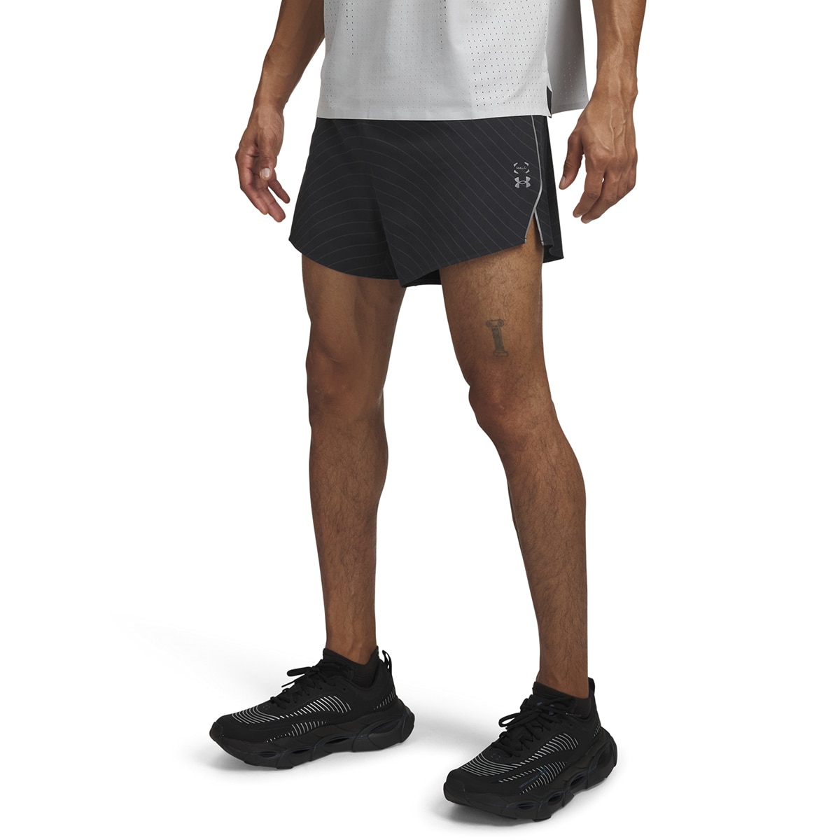 Calções de Running de Homem UA Halo Run Reflective Short Cinzento-escuro-1