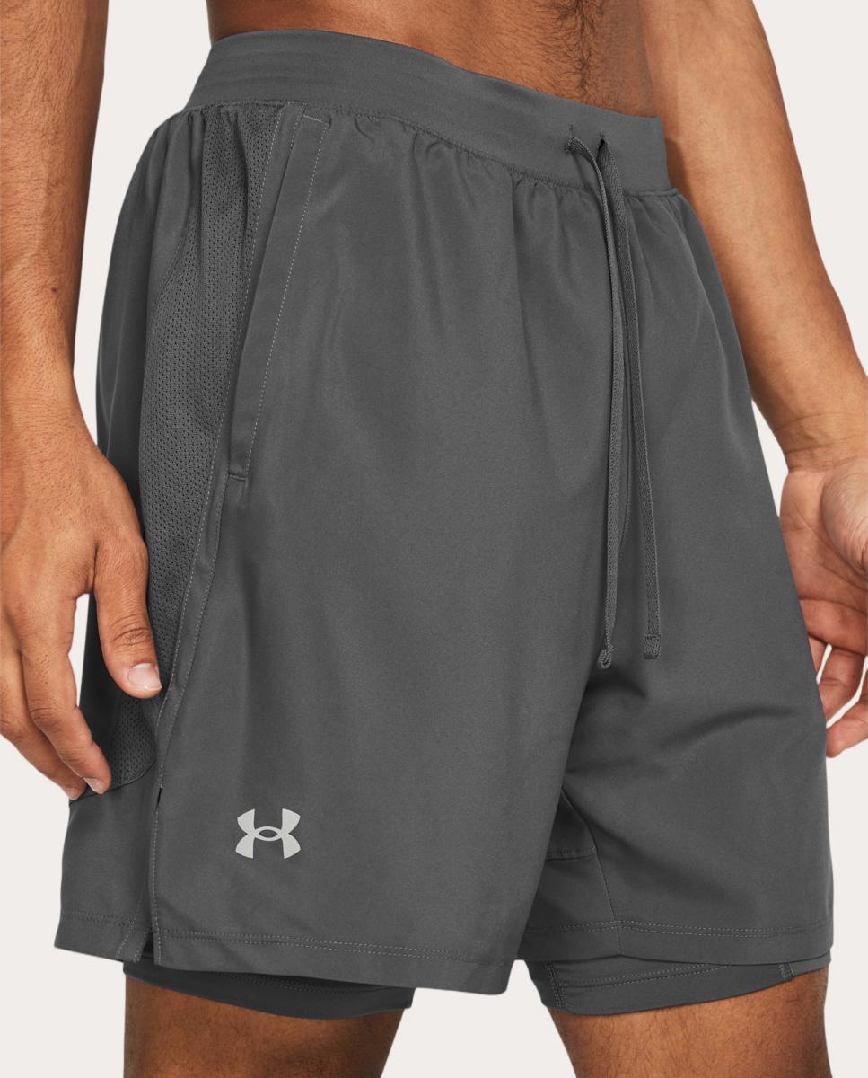 Calções de Homem UA Launch 7'' 2-in-1 Shorts Cinzento-granito-3