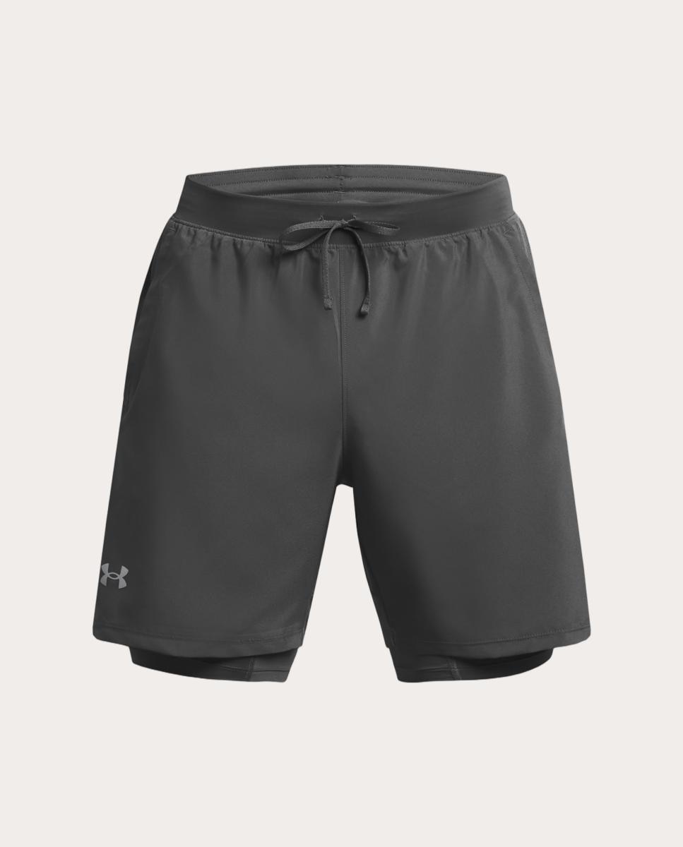 Calções de Homem UA Launch 7'' 2-in-1 Shorts Cinzento-granito-5