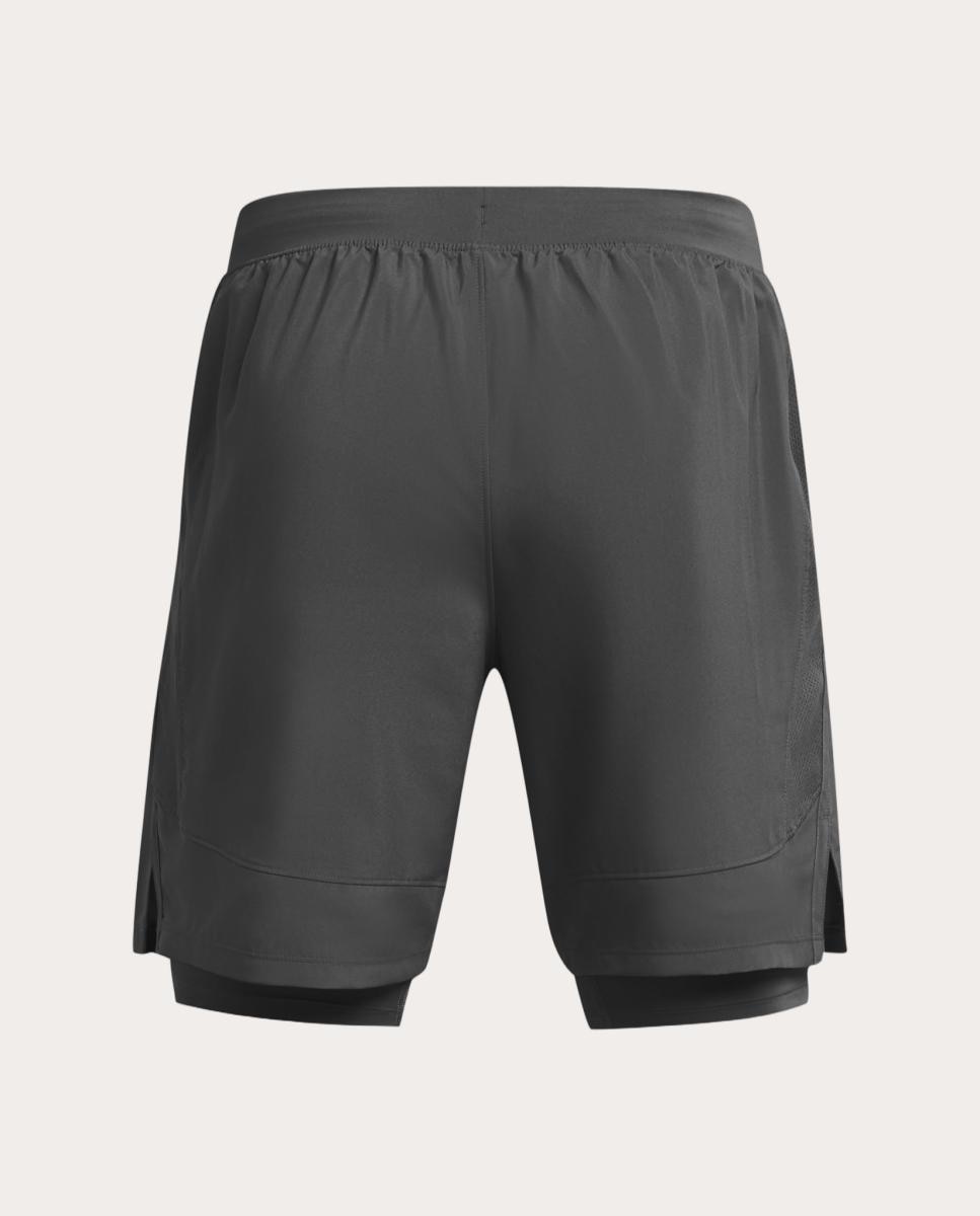 Calções de Homem UA Launch 7'' 2-in-1 Shorts Cinzento-granito-6