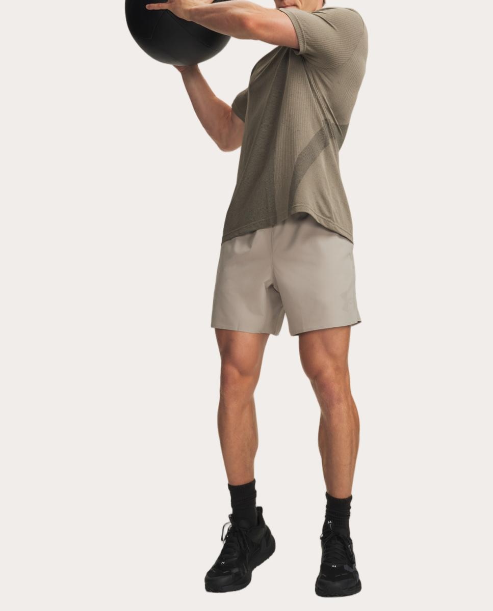 Calções de Homem UA Vanish Elite 6in Short Taupe-3