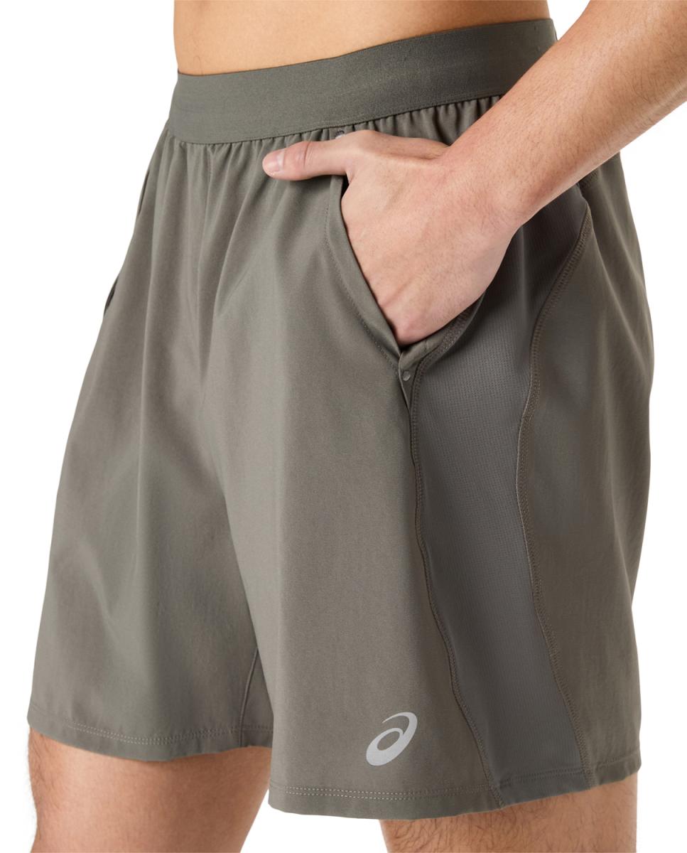Calções de Homem Road 2-N-1 7In Short Cinzento-escuro / Verde-4