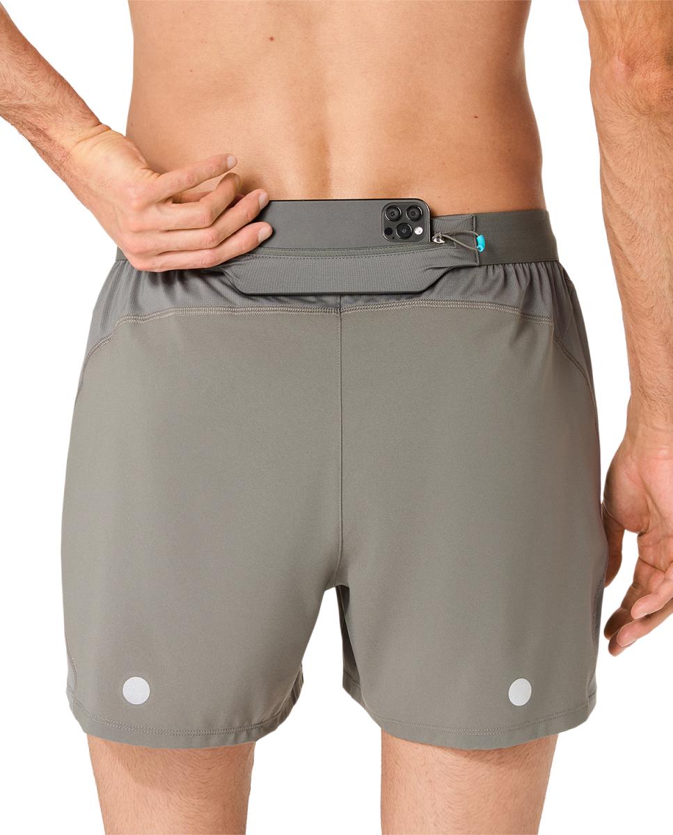 Calções de Homem Road 5In Short Cinzento-escuro / Verde-8