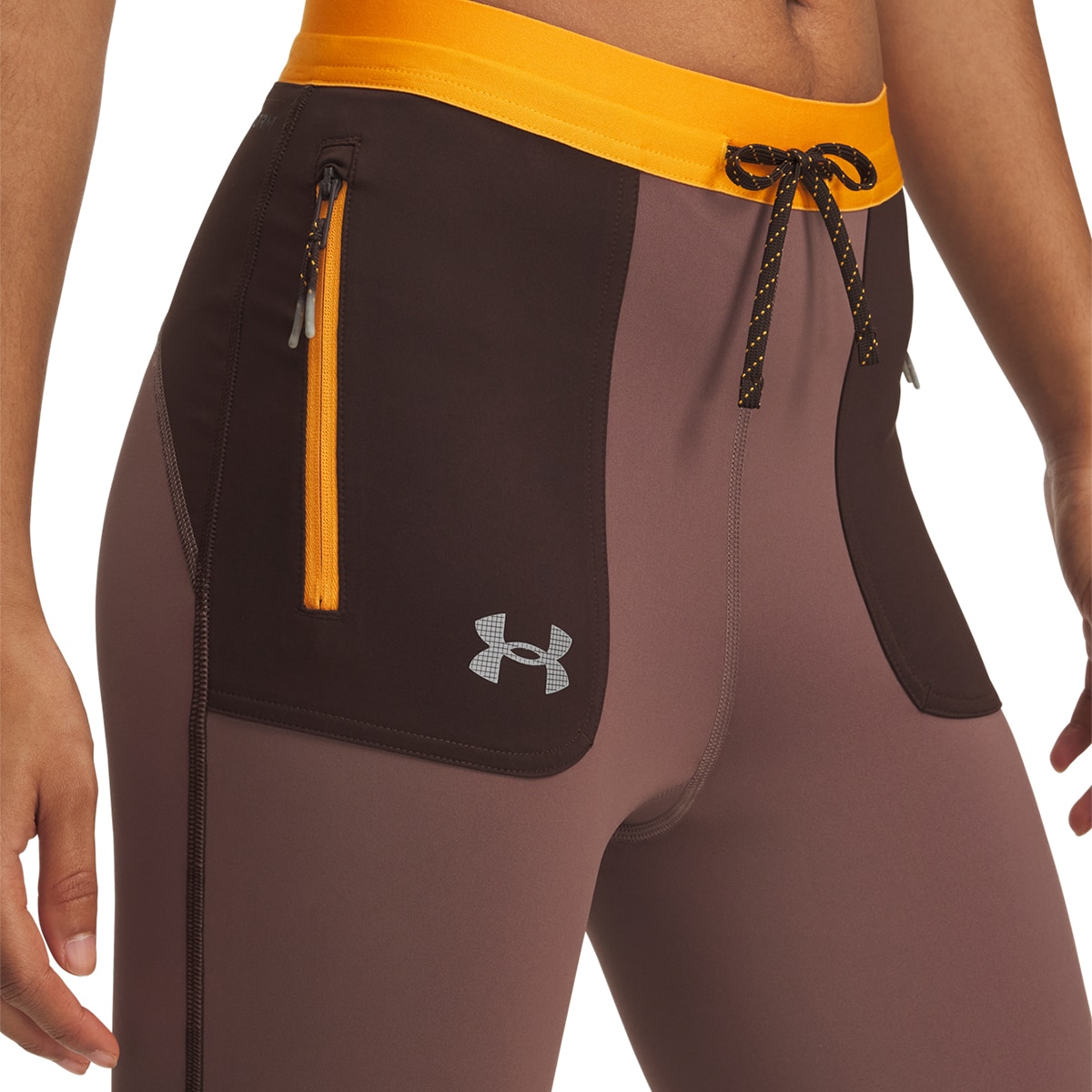 Leggings de Mulher UA Trail Run Tight Castanho-3