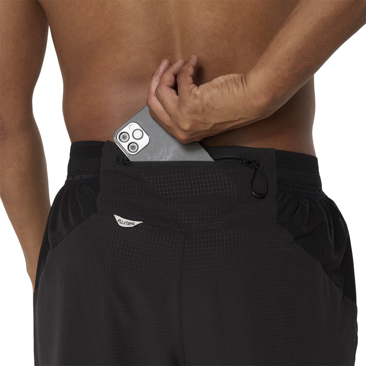 Calções de Running de Homem Fujitrail Elite Short Preto-8