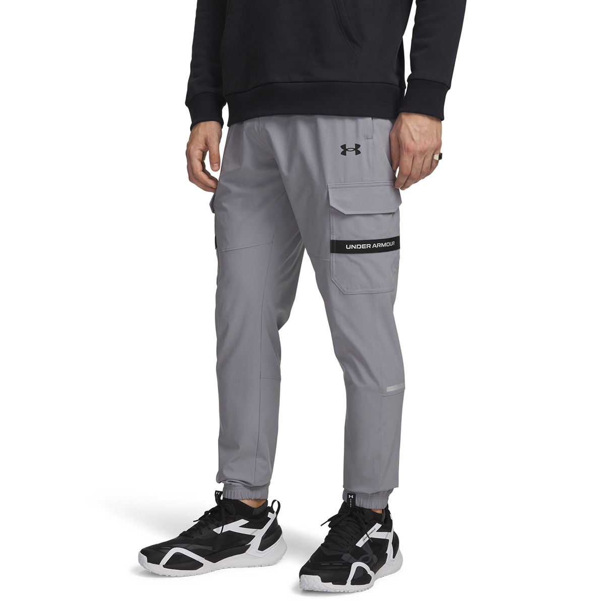 Calças de Homem Training UA Tech Utility Woven Pant Cinzento-aço-1